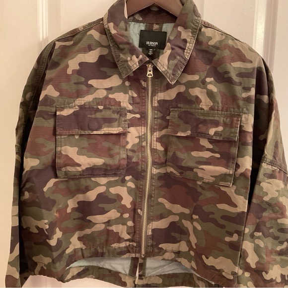 Hudson Jeans Cropped Military Anorak Jacket - NWT - Size Medium - Picture 4 of 13